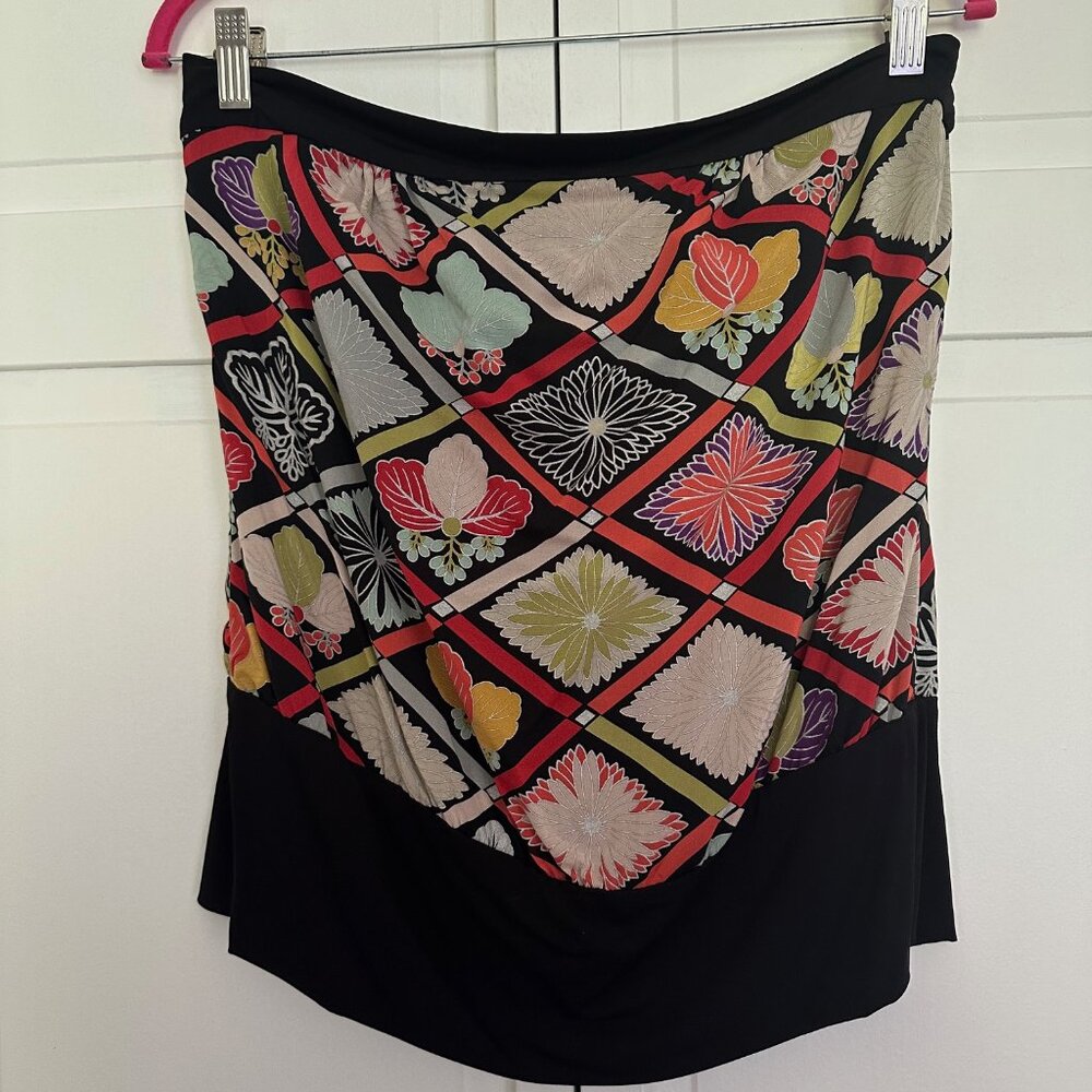 Trina Turk Silk Strapless Top, Size Large